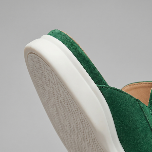 Suede Backless Loafer Mules