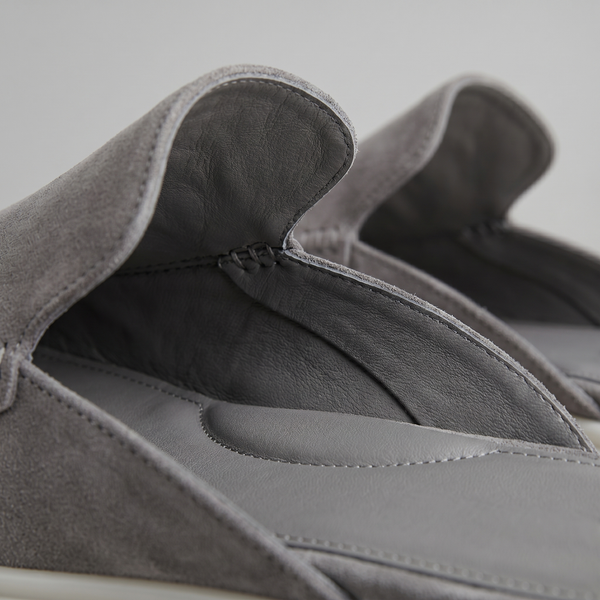 Suede Backless Loafer Mules