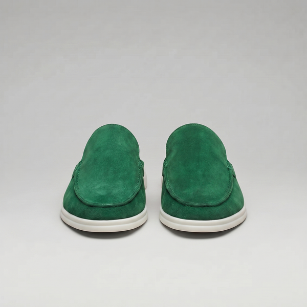 Suede Backless Loafer Mules