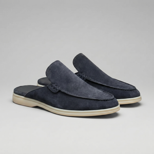 Suede Backless Loafer Mules