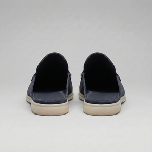 Suede Backless Loafer Mules