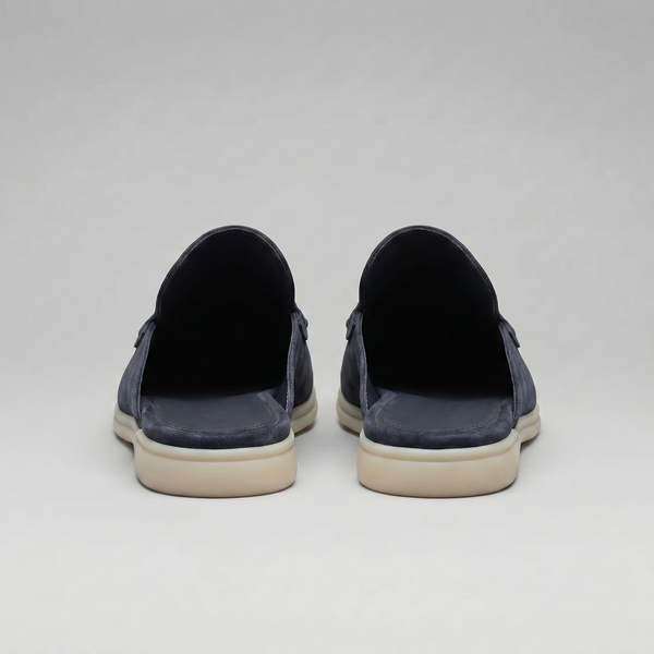 Suede Backless Loafer Mules