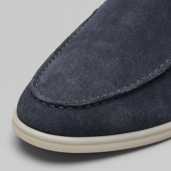 Suede Backless Loafer Mules