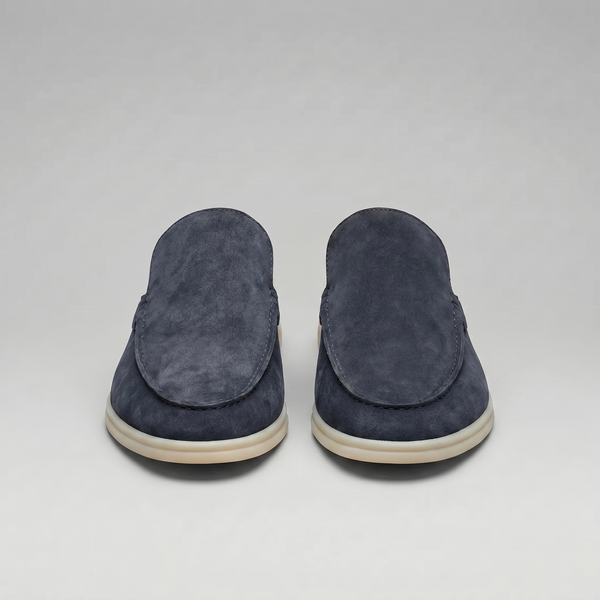 Suede Backless Loafer Mules