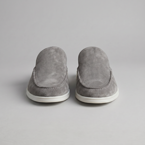 Suede Backless Loafer Mules