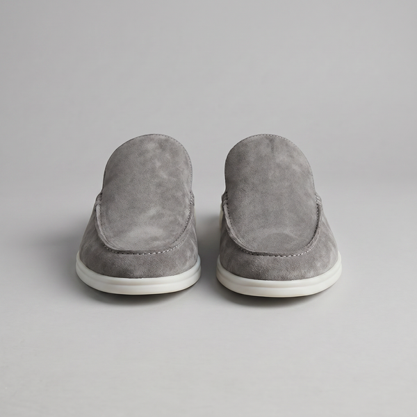 Suede Backless Loafer Mules