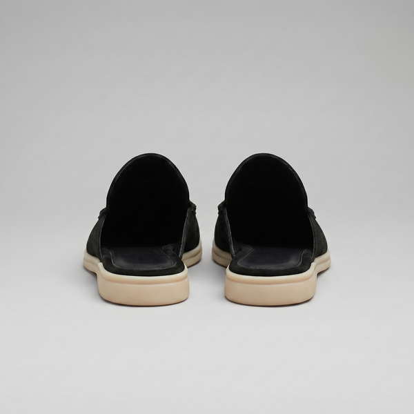 Suede Backless Loafer Mules
