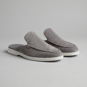 Suede Backless Loafer Mules