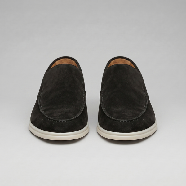 Suede Black Loafers