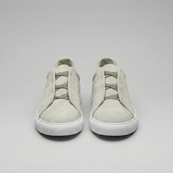 Suede Leather Slip-On Trainers