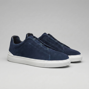 Suede Leather Slip-On Trainers
