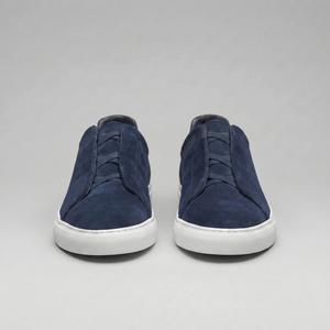 Suede Leather Slip-On Trainers