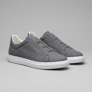 Suede Leather Slip-On Trainers