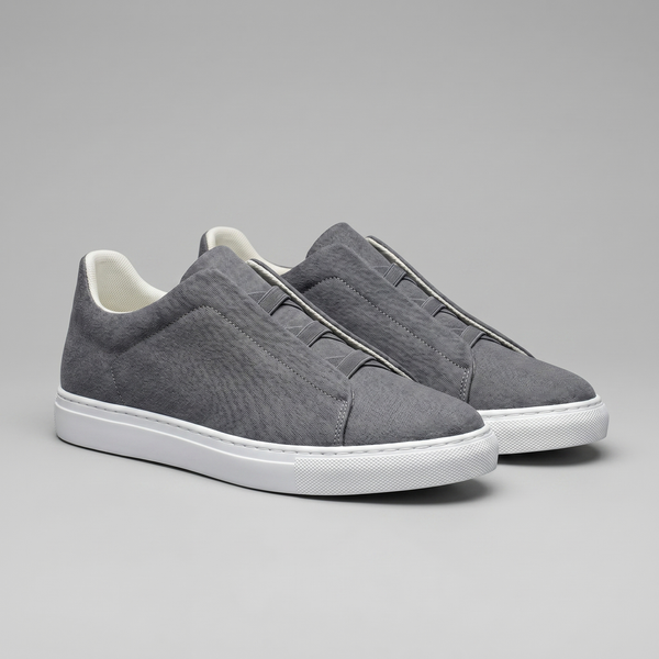 Suede Leather Slip-On Trainers
