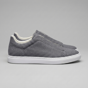 Suede Leather Slip-On Trainers