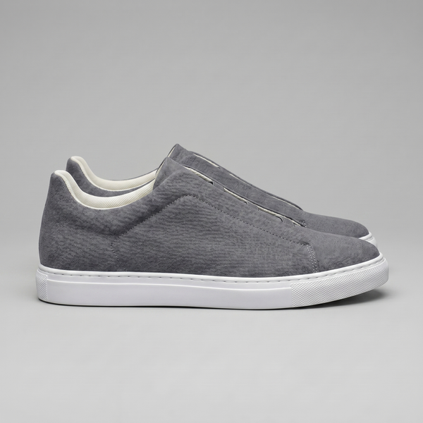 Suede Leather Slip-On Trainers