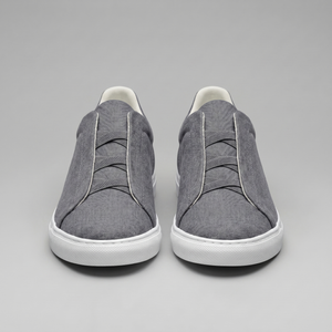 Suede Leather Slip-On Trainers