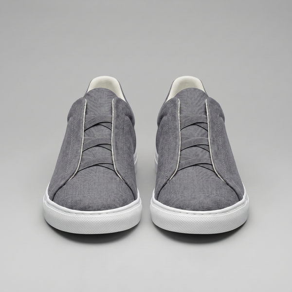 Suede Leather Slip-On Trainers