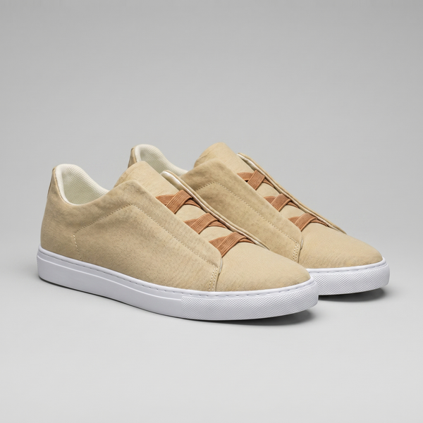 Suede Leather Slip-On Trainers