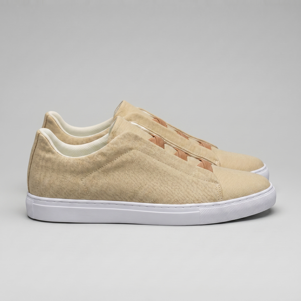 Suede Leather Slip-On Trainers