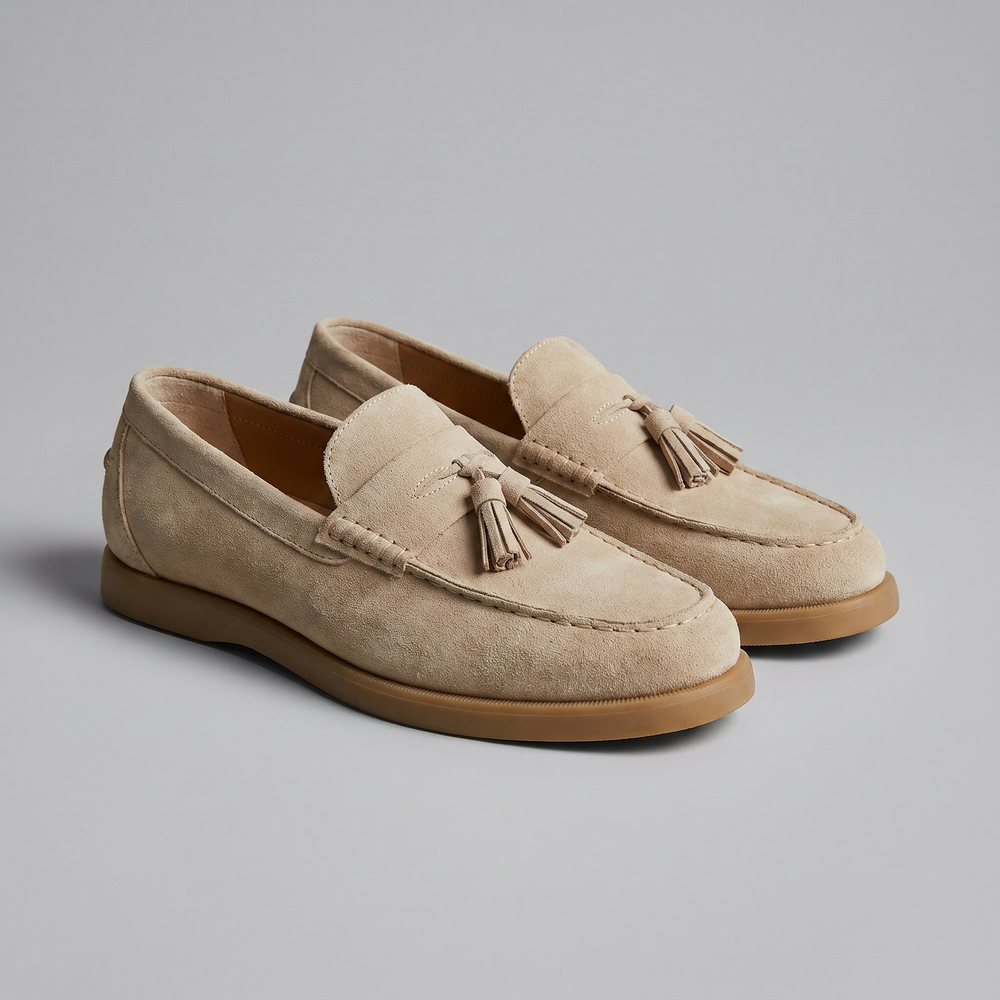 Suede Loafers With Classic Details