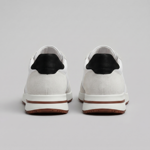 Suede Panel Lace-Up Trainers