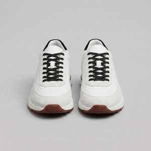 Suede Panel Lace-Up Trainers