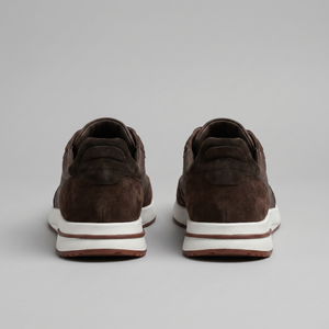 Suede Panel Lace-Up Trainers