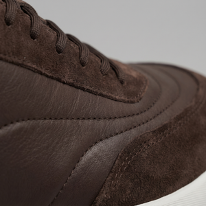Suede Panel Lace-Up Trainers