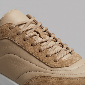 Suede Panel Lace-Up Trainers
