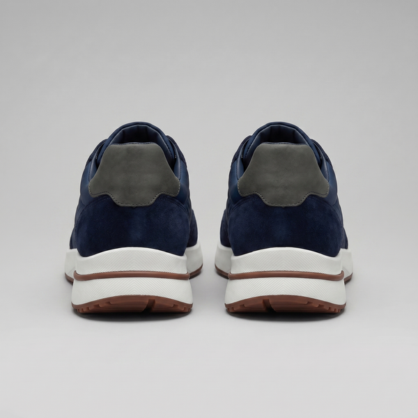 Suede Panel Lace-Up Trainers