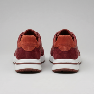 Suede Panel Lace-Up Trainers