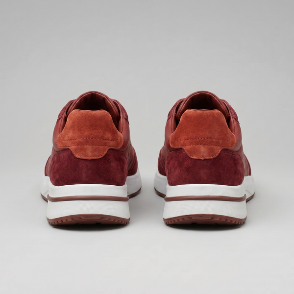 Suede Panel Lace-Up Trainers
