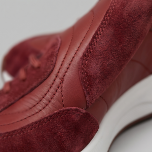 Suede Panel Lace-Up Trainers