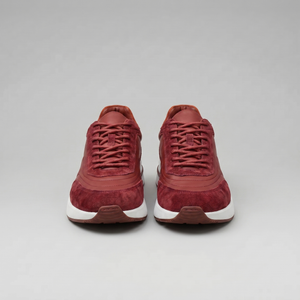 Suede Panel Lace-Up Trainers