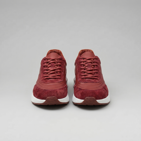 Suede Panel Lace-Up Trainers
