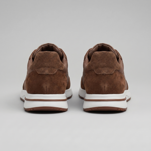 Suede Panel Lace-Up Trainers