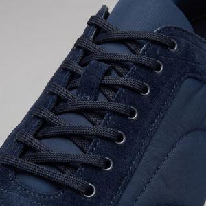 Suede Panel Lace-Up Trainers
