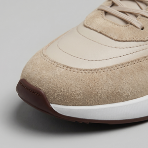 Suede Panel Lace-Up Trainers