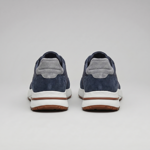 Suede Panel Lace-Up Trainers
