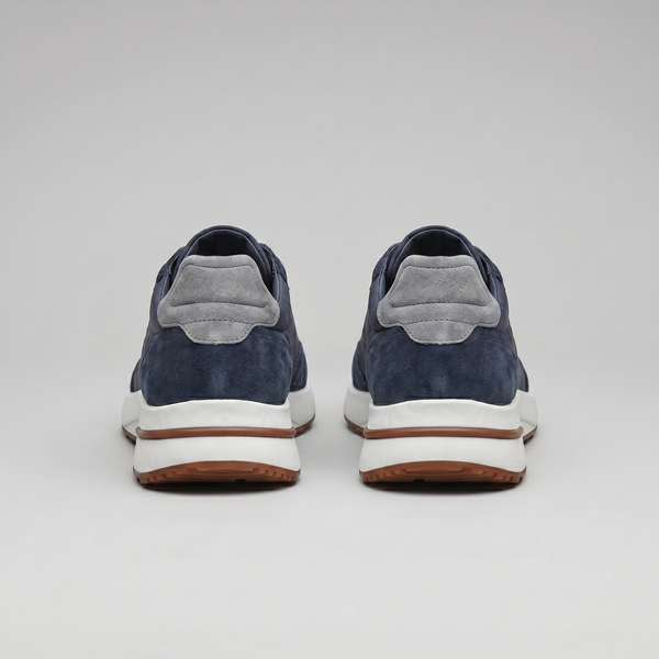 Suede Panel Lace-Up Trainers