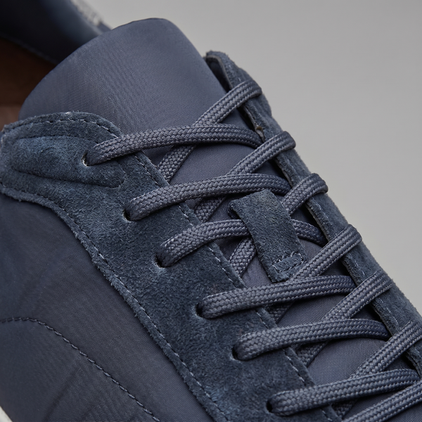 Suede Panel Lace-Up Trainers