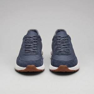 Suede Panel Lace-Up Trainers
