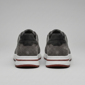 Suede Panel Lace-Up Trainers