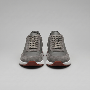 Suede Panel Lace-Up Trainers