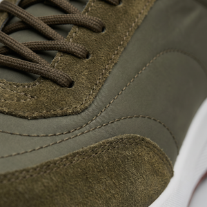 Suede Panel Lace-Up Trainers