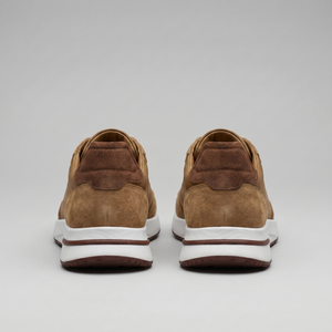 Suede Panel Lace-Up Trainers