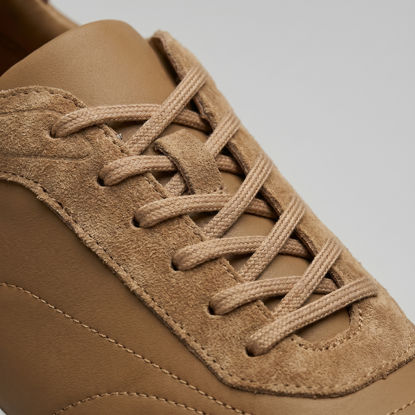 Suede Panel Lace-Up Trainers