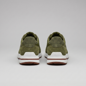 Suede Panel Lace-Up Trainers