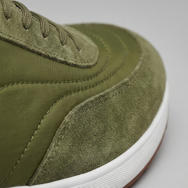 Suede Panel Lace-Up Trainers
